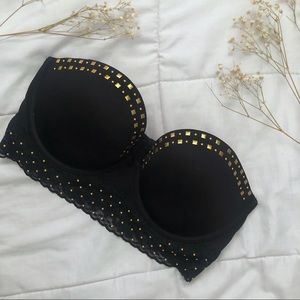 Victoria’s Secret Studded Black Strapless Bra